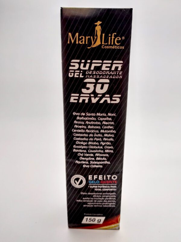 Pomada Massageadora Super Gel 30 Ervas 150g Mary Life
