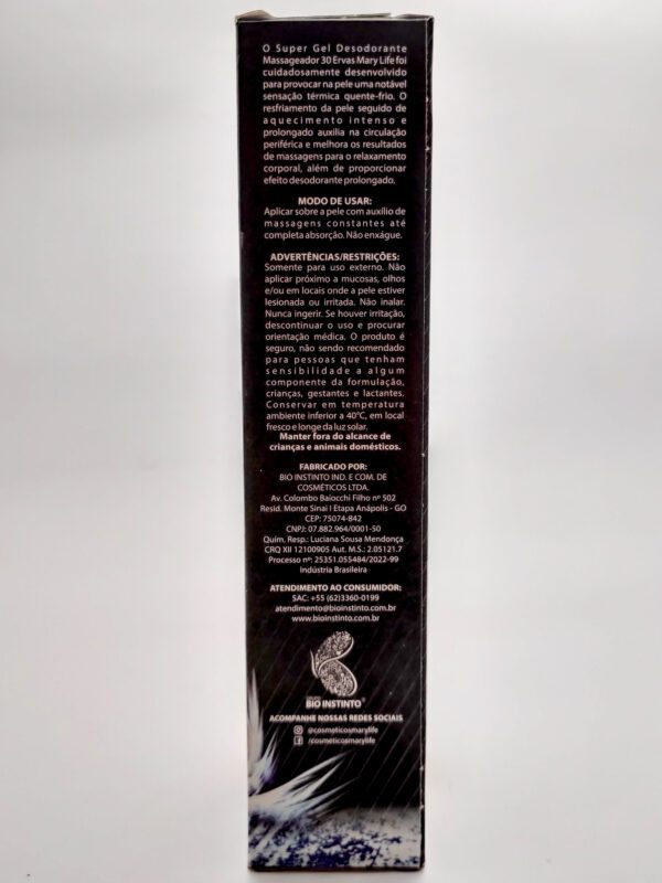 Pomada Massageadora Super Gel 30 Ervas 150g Mary Life