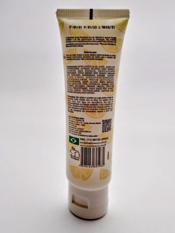 Máscara Facial 50g Vitamina C Phallebeauty