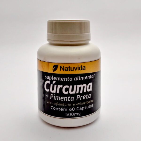 Suplemento alimentar Cúrcuma C/ Pimenta Preta 60cps
