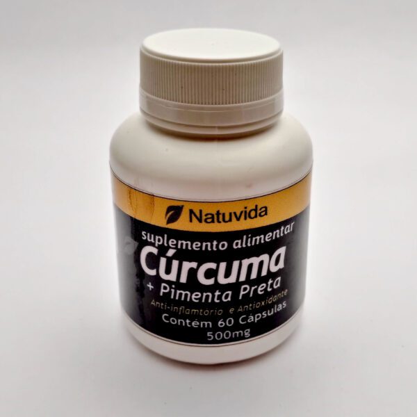 Suplemento alimentar Cúrcuma C/ Pimenta Preta 60cps