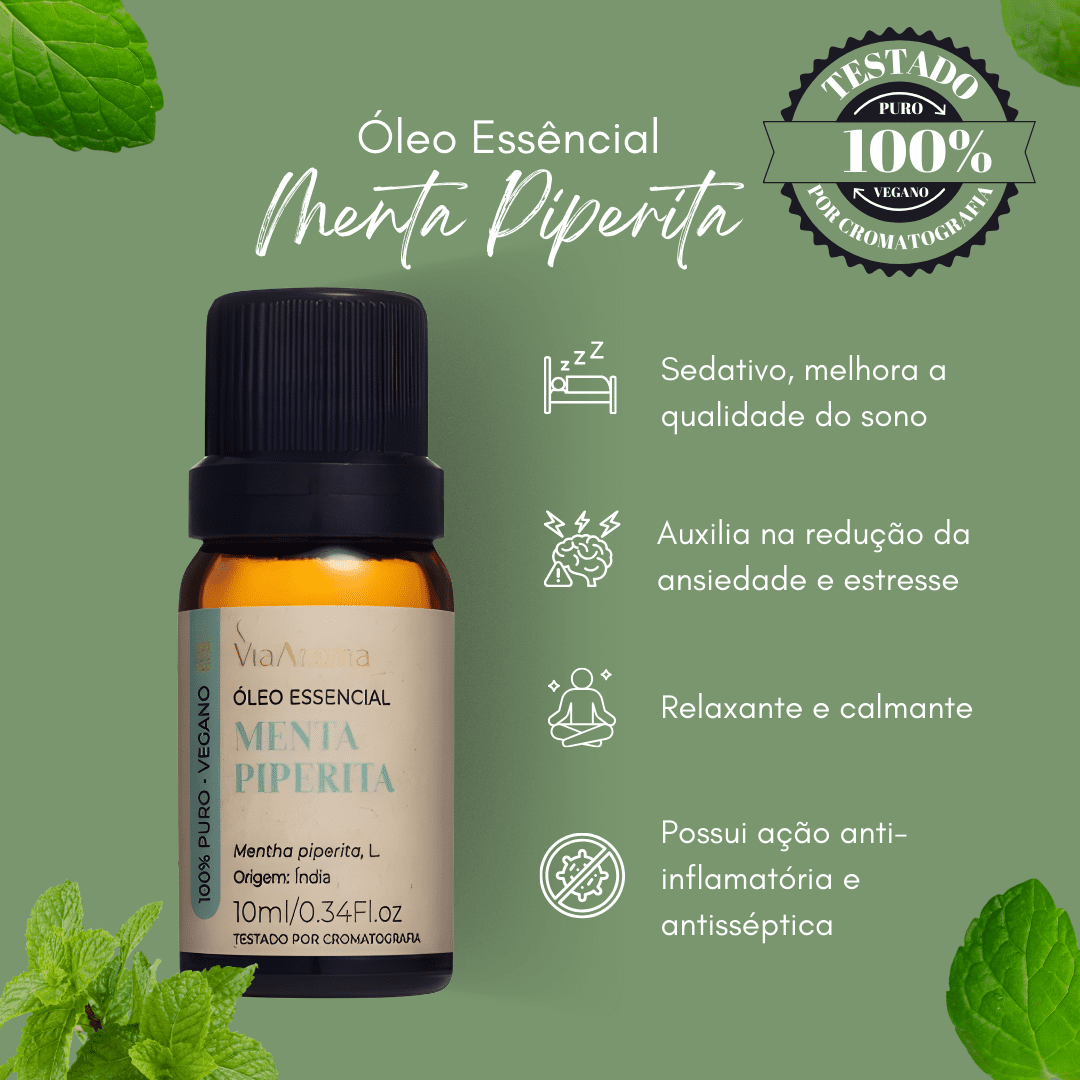 Óleo Essencial Menta Piperita (Hortelã Pimenta) Via Aroma - 10ml