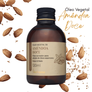 Óleo Vegetal P/ Corpo Amêndoa Doce 120ml Via Aroma Oleo Vegetal Carreador Amendoa Doce Para O Corpo Para Diluição De Oleo Essencial